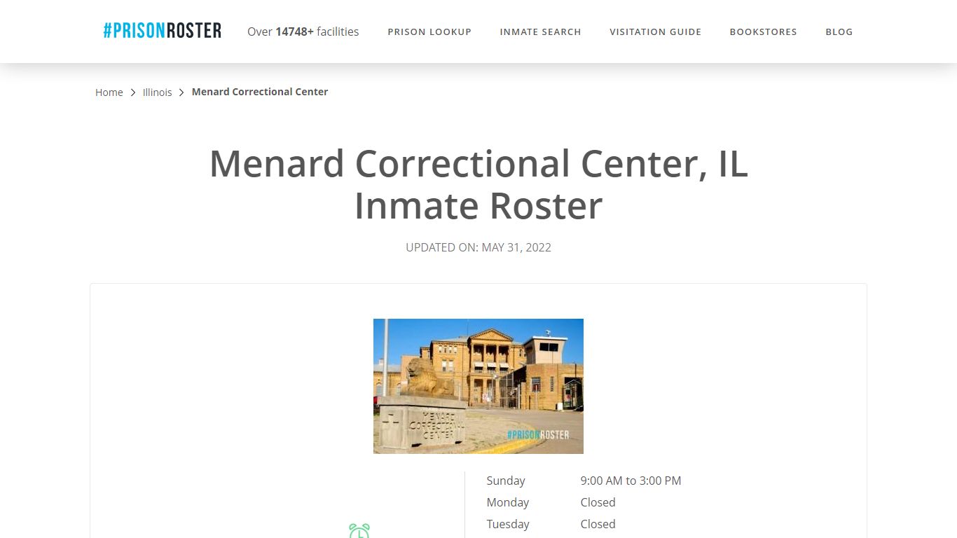 Menard Correctional Center, IL Inmate Roster - Prisonroster